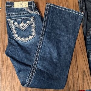 Miss Me Women's Mid Rise Boot Leg Denim Jeans